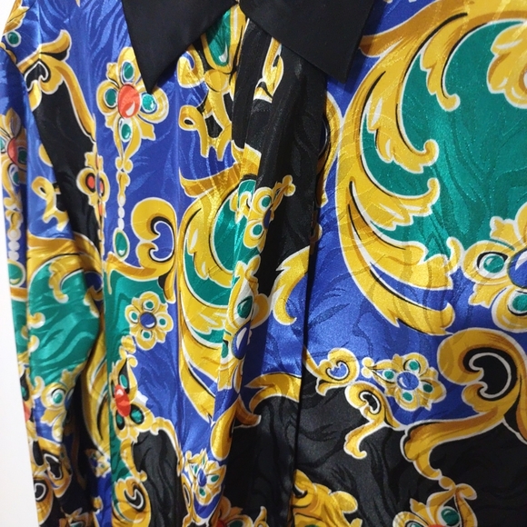 Stunning Vtg AP ltd Multicolor Long Sleeves Blouse Size 10 - Picture 11 of 16